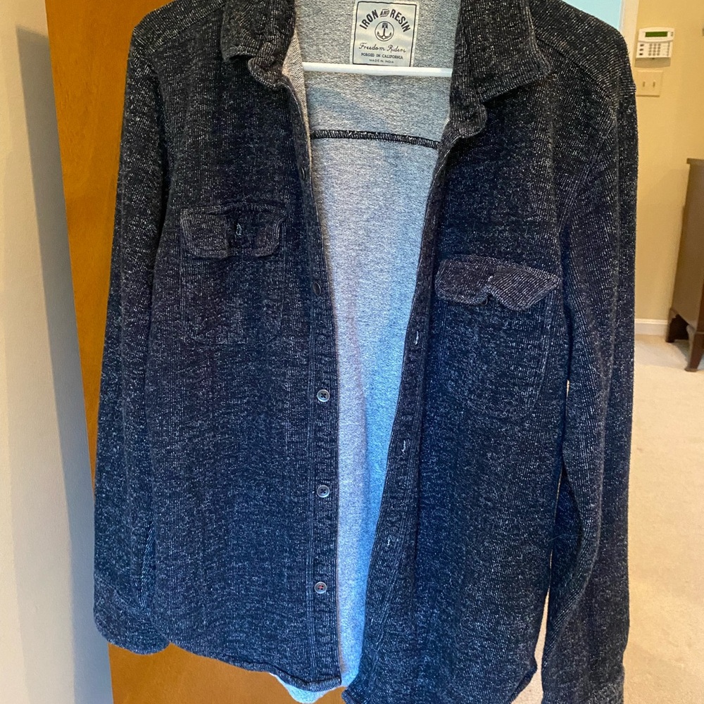 Iron & Resin Heavyweight Knit Button-Up - Men’s Small